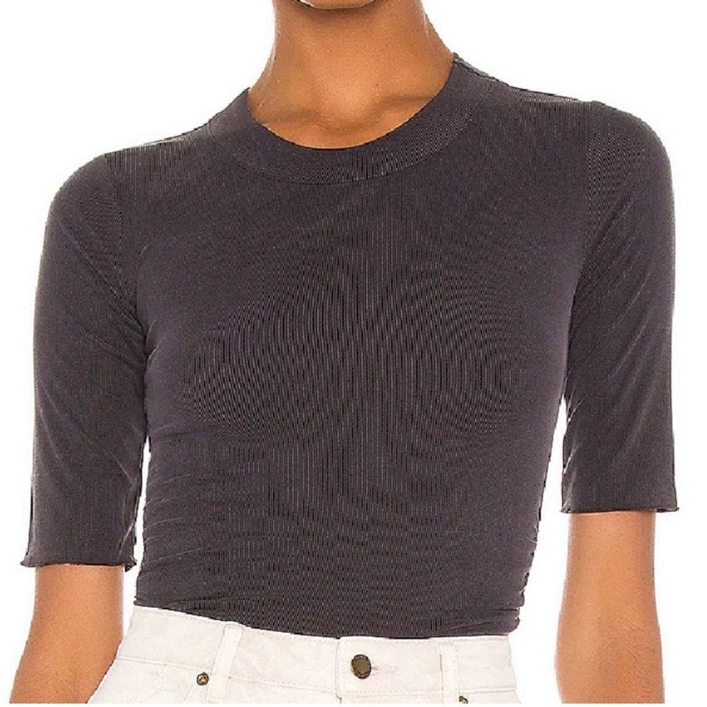 Free People Talk to Me Tee Black